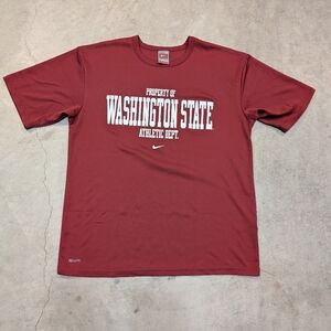 Nike Team Fit Red Washington State Athletic Dept Men's M T-Shirt Flaws